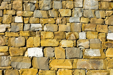 Natural stone wall in Tuscany