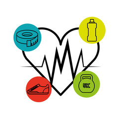 healthy lifestyle concept icons vector illustration design