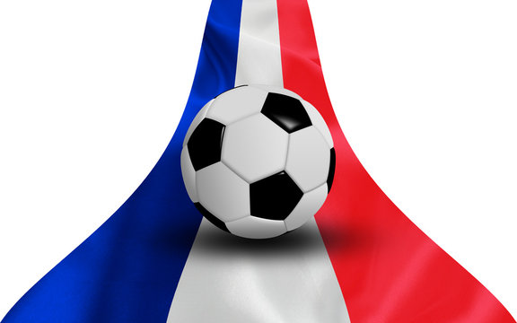 france 2018 football foot  drapeau avec ballon