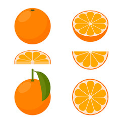 Vector orange. A set of icons.