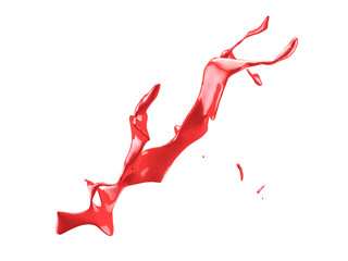 Splashes of paint isolated white background. 3d image, 3d rendering.