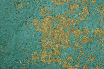 Background. Old metal. Rust. Paint.