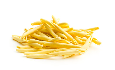 Raw italian pasta.