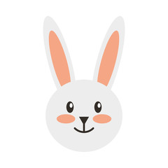 cute rabbit character icon vector illustration design