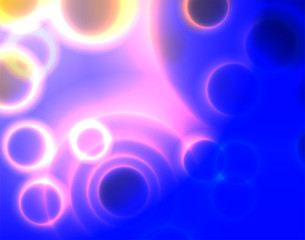 Abstract full of glitch circular bubble background for design.  illustration