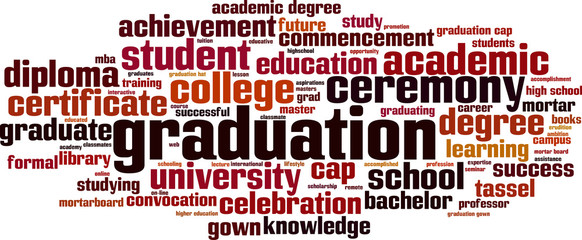 Graduation word cloud