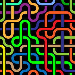 Pipeline grid. Abstract geometric design of tubes. industrial background. Architectural metal structure. Vector geometric pattern. Modern texture pattern EPS10