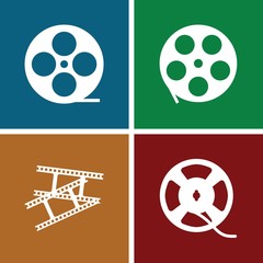 Set of 4 tape filled icons