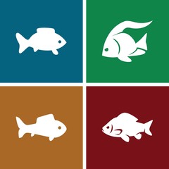 Set of 4 river filled icons