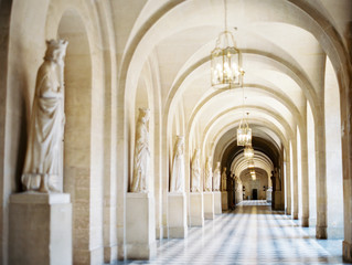 Palace Corridor with Statues - 139753796