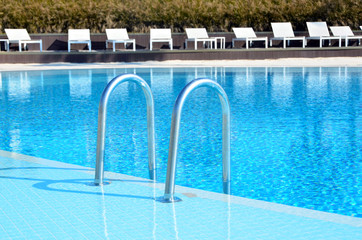 Close up swimming pool