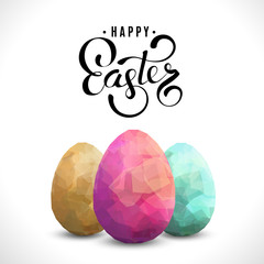 Happy Easter Background with eggs