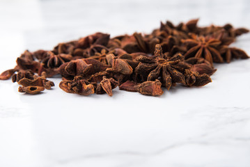 Close up portrait of anise seeds