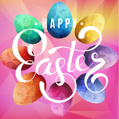 Happy Easter Background with eggs