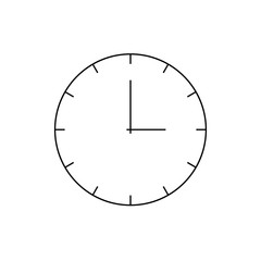 clock icon on white background