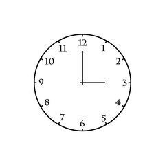 clock icon on white background