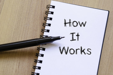 How it works concept on notebook