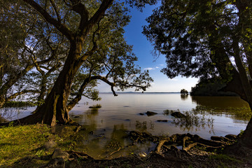 Ethiopia. Lake Tana, the largest lake in Ethiopia. Zege Peninsula