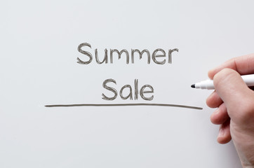 Summer sale written on whiteboard