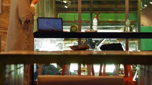Phone Call at Cafe
