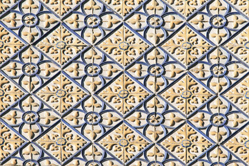 Portuguese tile house wall