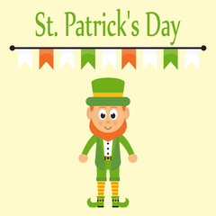 patrick's man with flags set