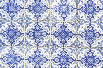 Portuguese tile house wall