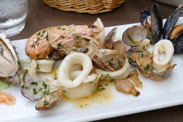 Frische Meeresfrüchte