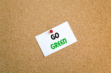 Go green text concept