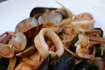 Spaghetti mit Meeresfrüchten