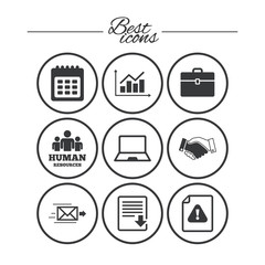 Office, documents and business icons.