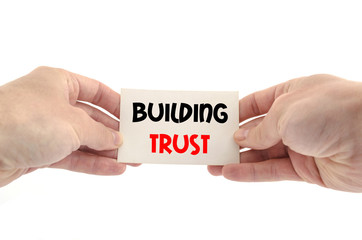Building trust text concept