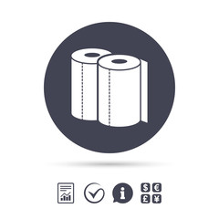 Paper towels sign icon. Kitchen roll symbol.