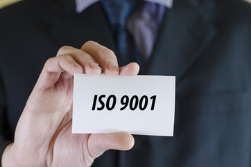 Iso 9001 text concept