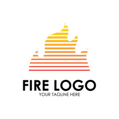 Fototapeta na wymiar Fire, flame, growth business logo