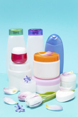 Fototapeta na wymiar Cosmetics and hygiene products