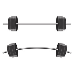 Barbells isolated on white background. Vector illustration.
