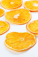 dried orange isolated on white background