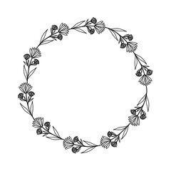 Decorative floral crown icon vector illustration design