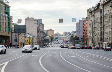 Multilane avenue with cars
