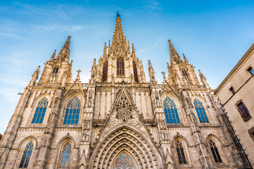 Fototapeta na wymiar Gothic Cathedral - Barcelona, Catalonia, Spain