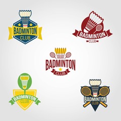 Badminton Logo Design Vector
