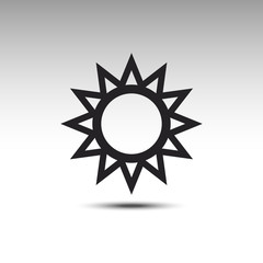 Sun Weather vector icon. Sunshine sign. Weather Forecast symbol.