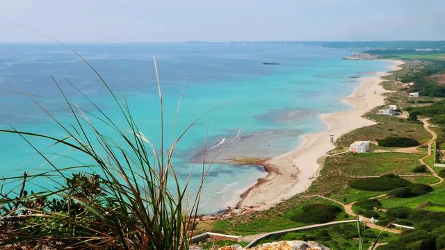 Menorca, Son Bou, view from top of the hill