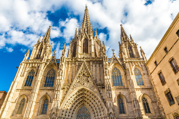 Fototapeta na wymiar Gothic Cathedral - Barcelona, Catalonia, Spain