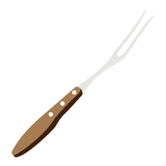 Isolated fork on a white background, Vector illustration