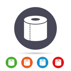 Toilet paper sign icon. WC roll symbol.