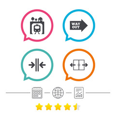 Underground icon. Automatic door symbol.