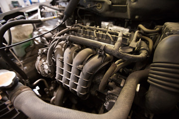 Fototapeta na wymiar car engine close up