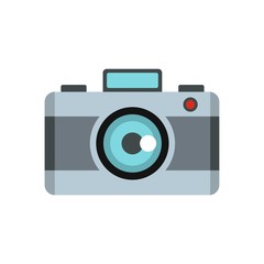 Photo camera icon, flat style